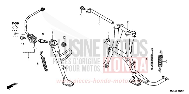 STAND for CB1100 ABS GRAPHITE BLACK (NHB01) from 2013